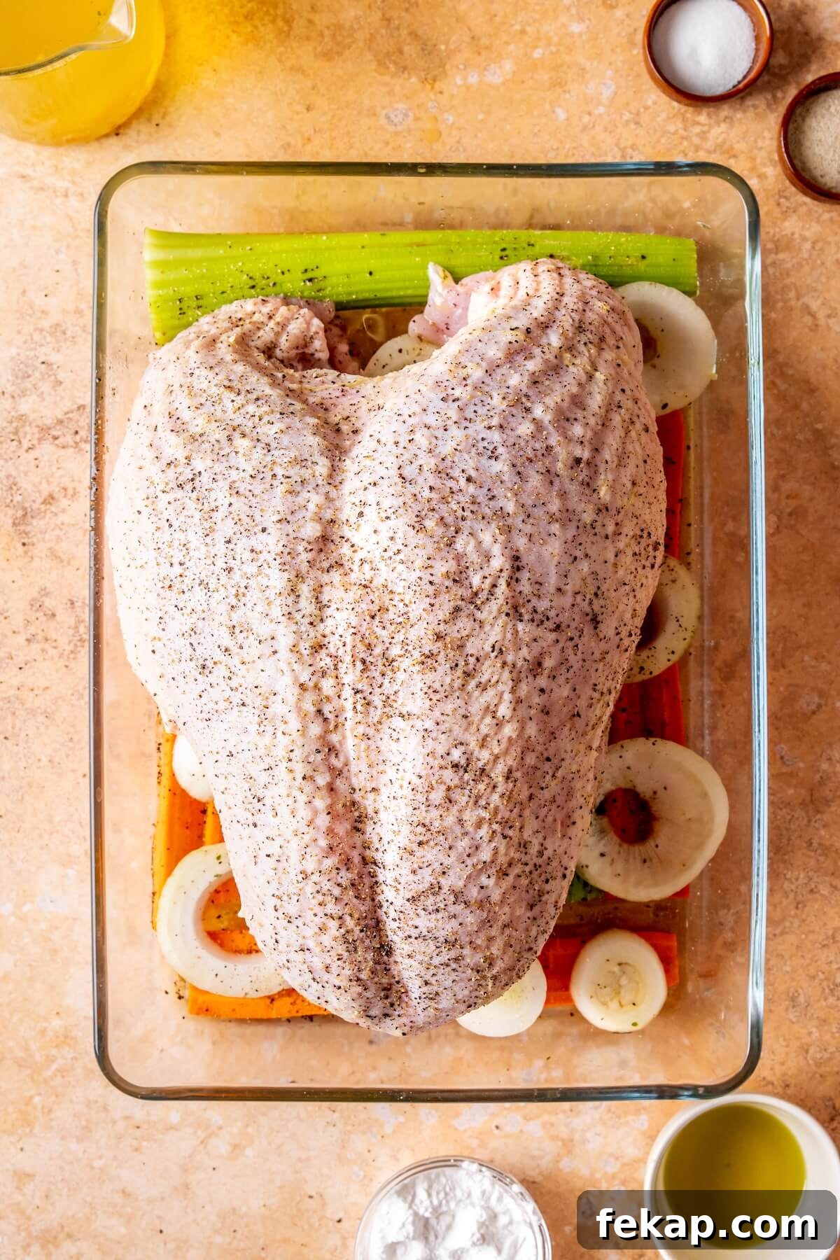 Oven-Roasted Turkey Breast with Homemade Gravy 7 How to Make Oven Roasted Turkey Breast with Gravy Step 3 - Olivia Adriance