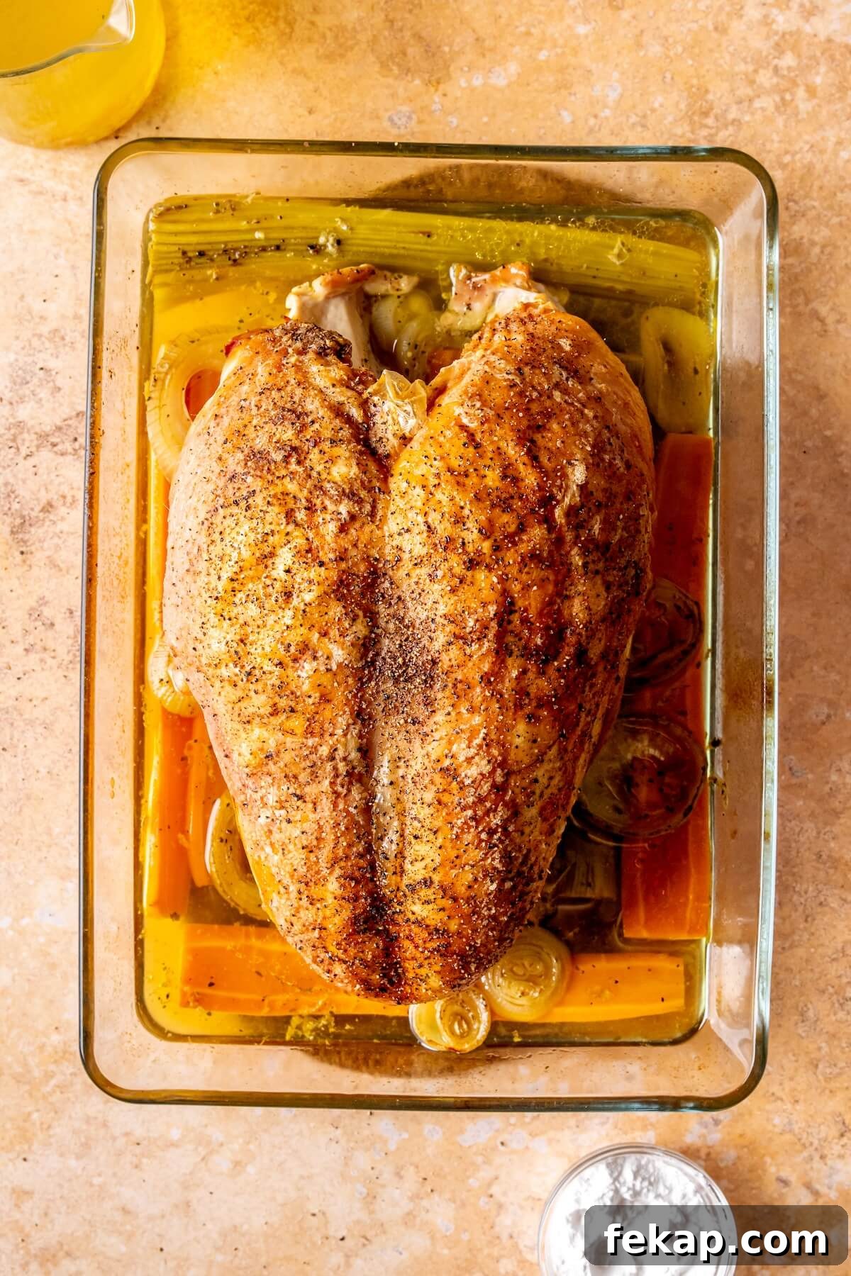 Oven-Roasted Turkey Breast with Homemade Gravy 8 How to Make Oven Roasted Turkey Breast with Gravy Step 4 - Olivia Adriance