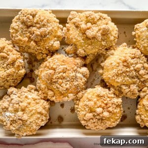 Coffee Cake Muffins with Cinnamon Streusel 10 Baked coffee cake muffins.