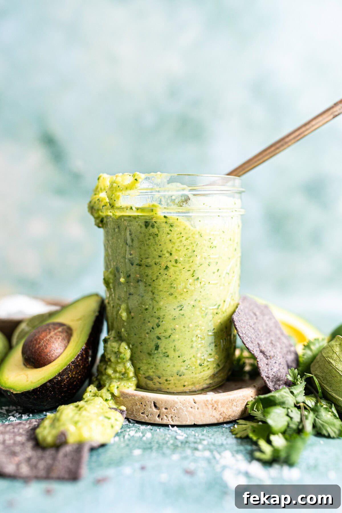 Fresh Avocado Salsa Recipe for Tacos and Chips 2 Jar of avocado salsa.