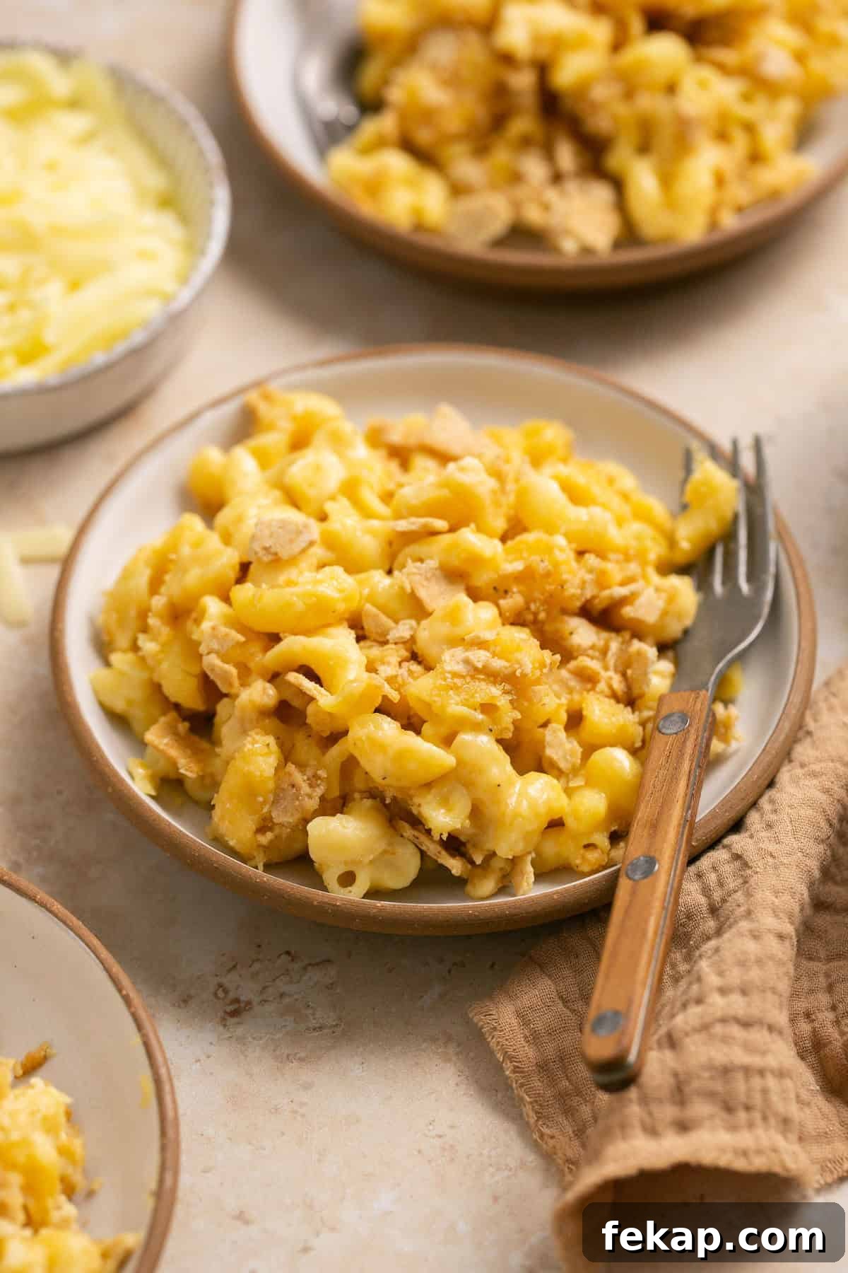 Creamy Oven-Baked Gluten-Free Mac and Cheese Recipe 9 a plate of mac and cheese with a fork