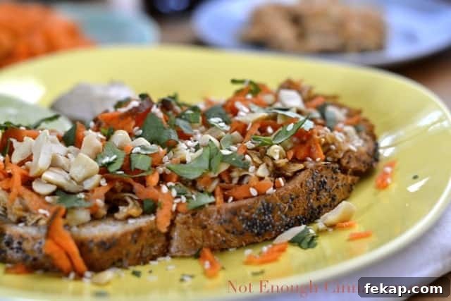 Thai Chicken Open Faced Sandwich