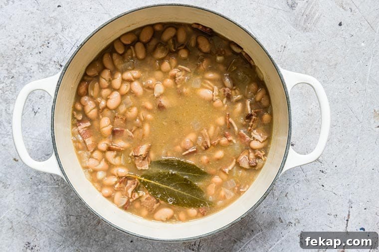 pinto beans in a pot