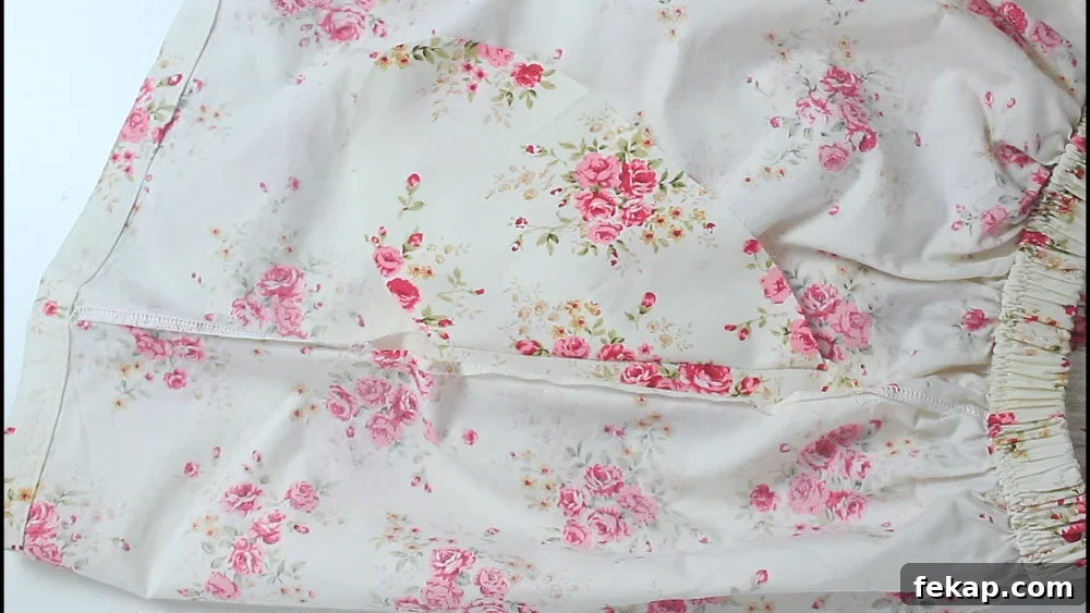 How to Sew Pockets into a Skirt or Dress 13 Sewing the pocket piece to the skirt