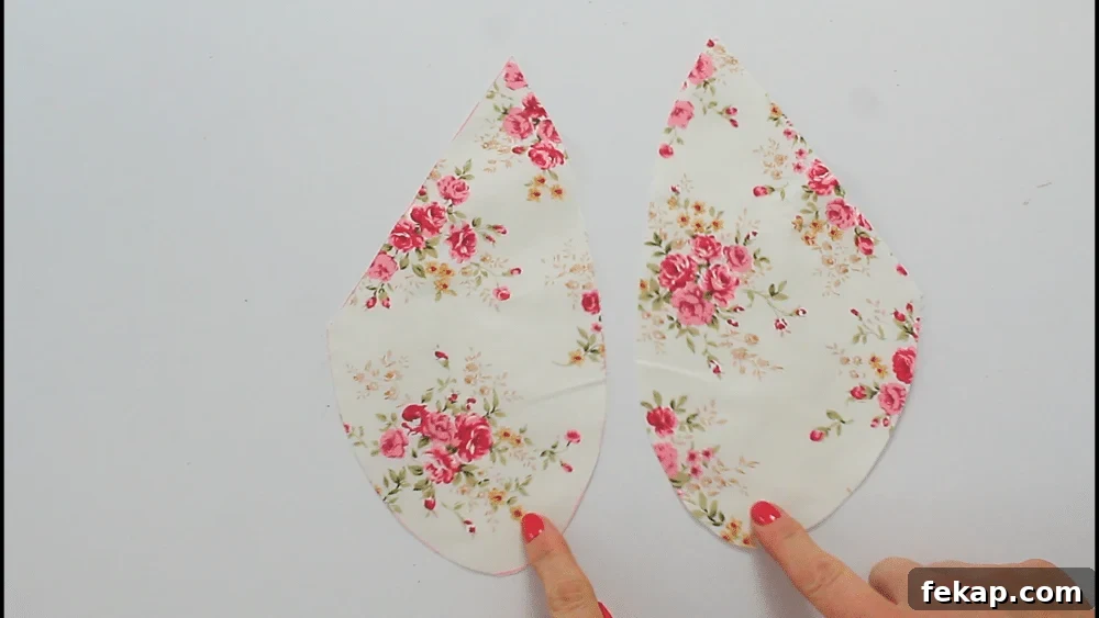 How to Sew Pockets into a Skirt or Dress 8 Cutting fabric pieces for inseam pockets