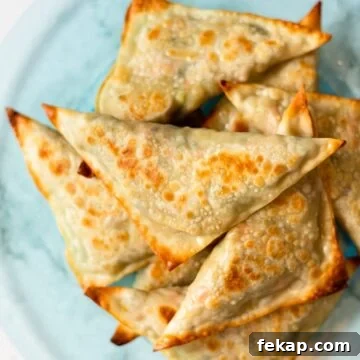 Crispy Potato Skins with Cheddar, Bacon and Green Onions 10 A top down view of a plate of baked samosas.