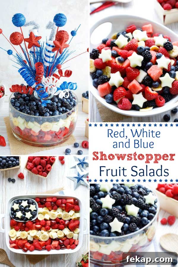 Image for 5 Showstopper Red, White and Blue Fruit Salads