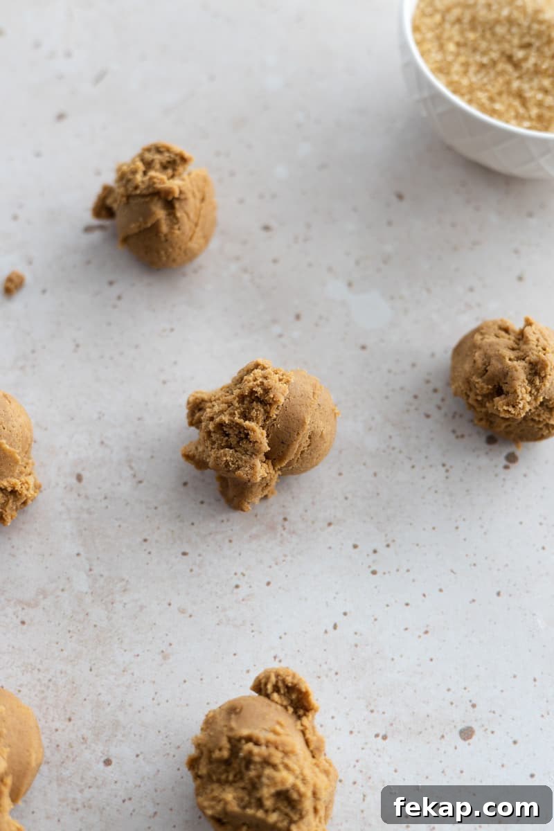 Dough divided into balls.