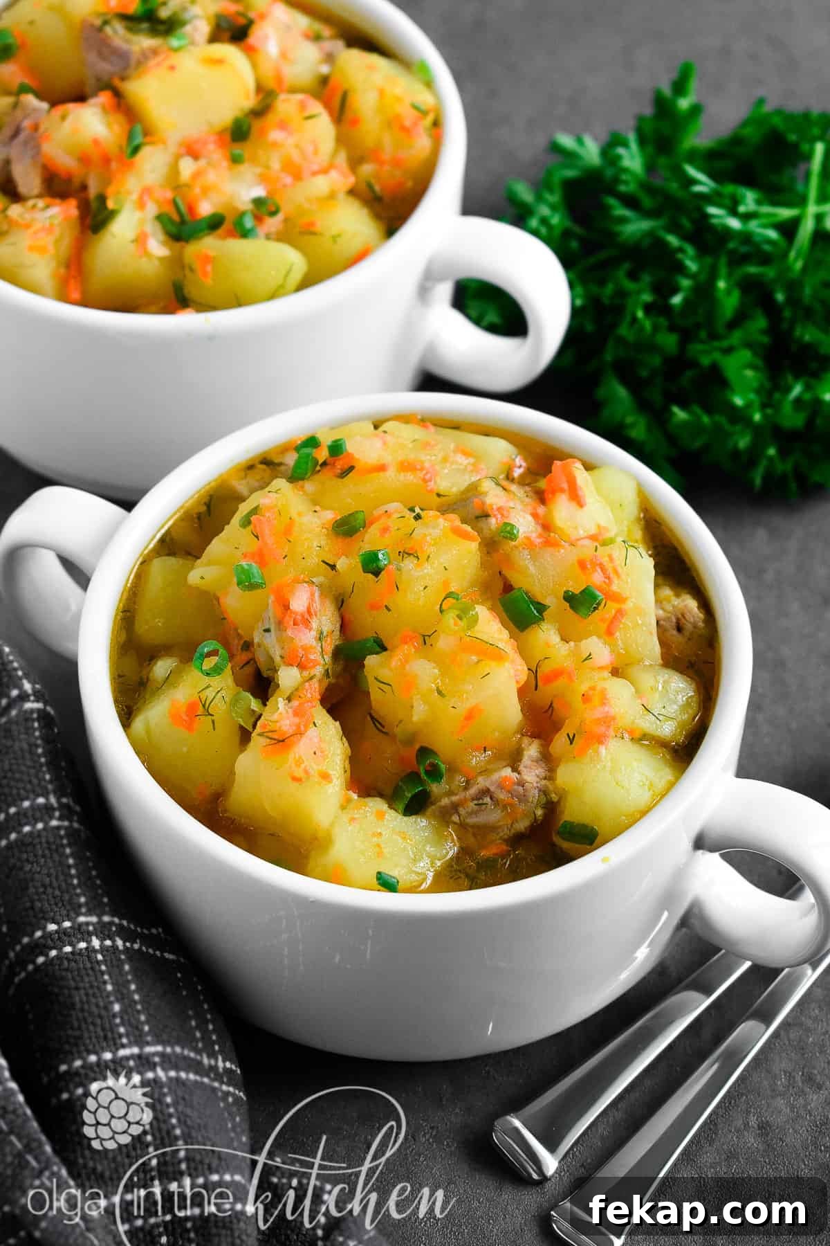 Comforting braised potatoes with pork recipe