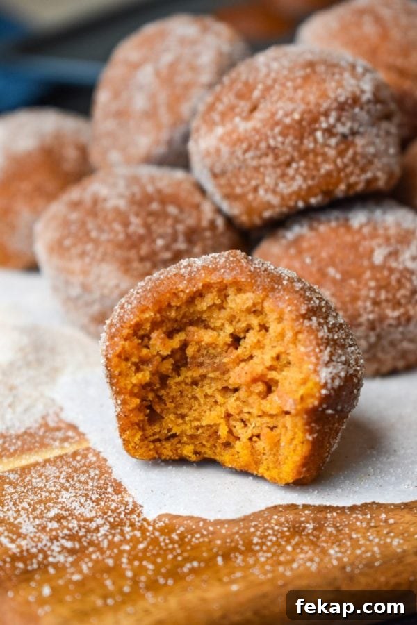 Quick Breads: Types, Uses, and Baking Guide 4 a small pile of pumpkin churro mini muffins with one in front with a bite gone on a wooden cutting board
