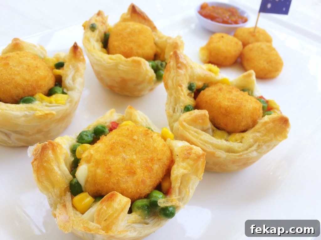 Vegetable Pie Topped with Mozzarella Bites 6 Mozzarella Bite Vegetable Pies - Colonial Farm