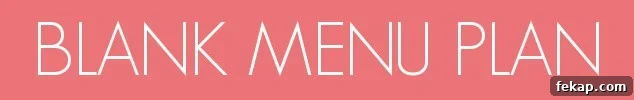 Week 4 Meal Plan: 7 Day Menu 11 weekly meal plan template