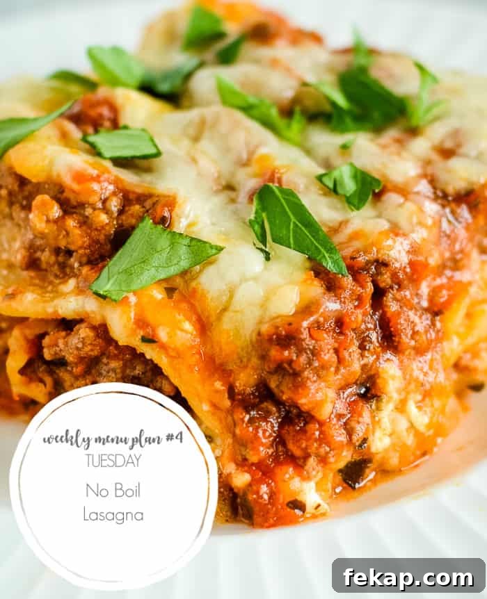 Week 4 Meal Plan: 7 Day Menu 4 easy lasagna for menu week #4