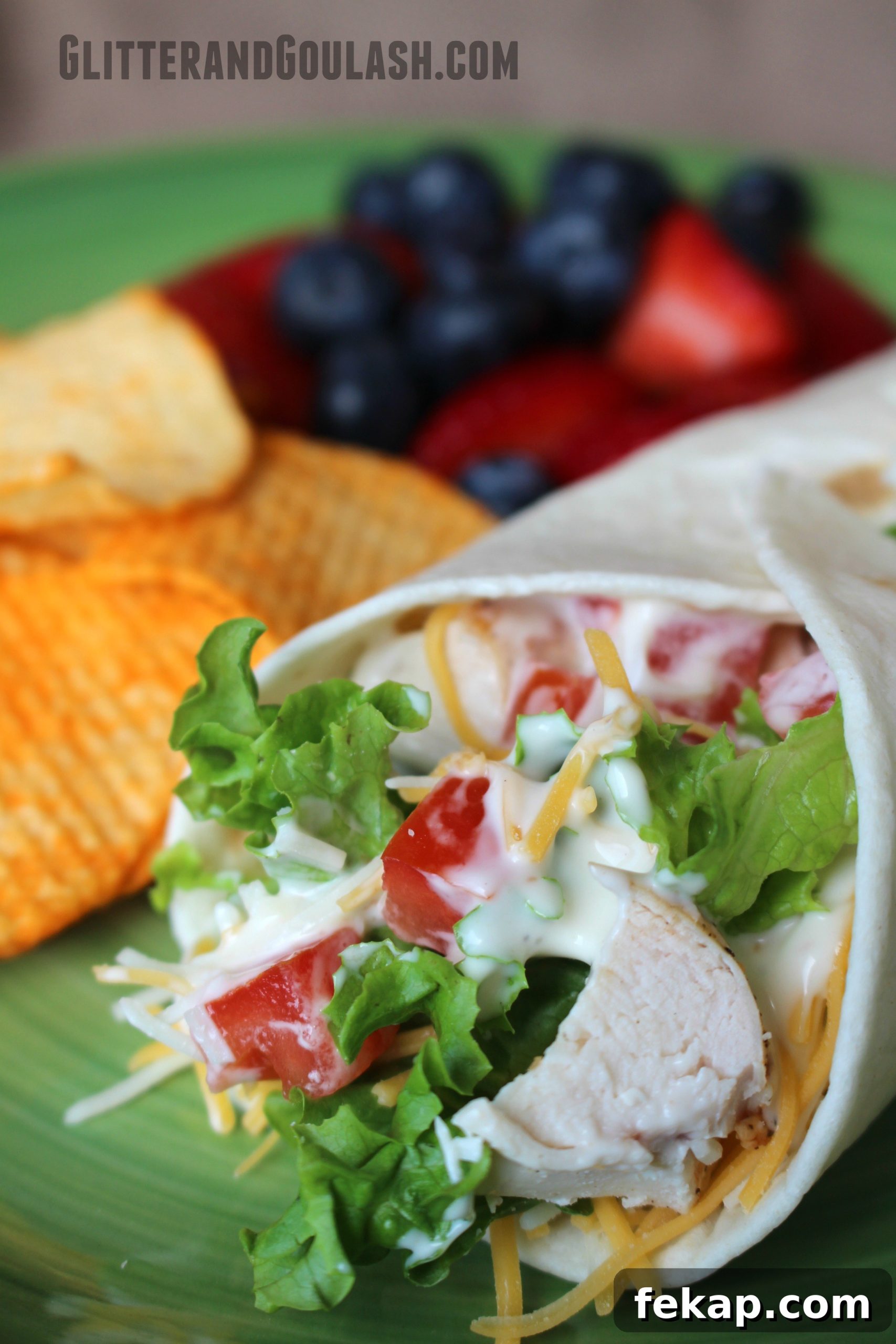 Chicken Ranch Wrap Recipe with Crispy Chicken and Avocado 2 Chicken Ranch Wrap
