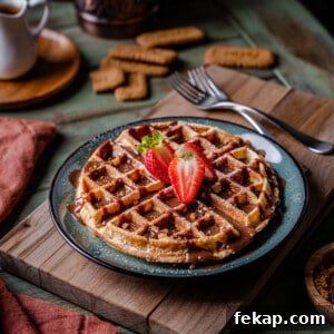Biscoff Cinnamon Waffles with Nutella Cream