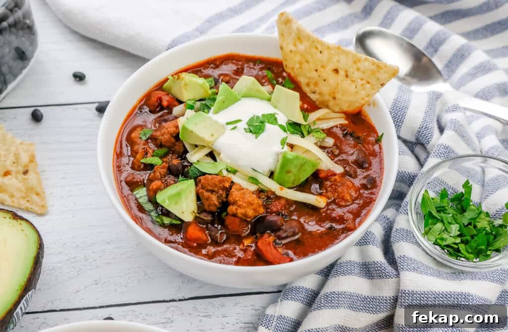 Instant Pot Chili with Dried Beans 6 The best way to serve your Instant pot Chili with perfectly cooked dried beans