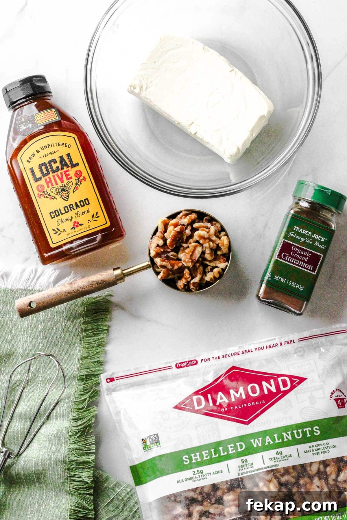 Homemade Honey Walnut Cream Cheese Spread Recipe 3 Ingredients for honey walnut cream cheese spread.