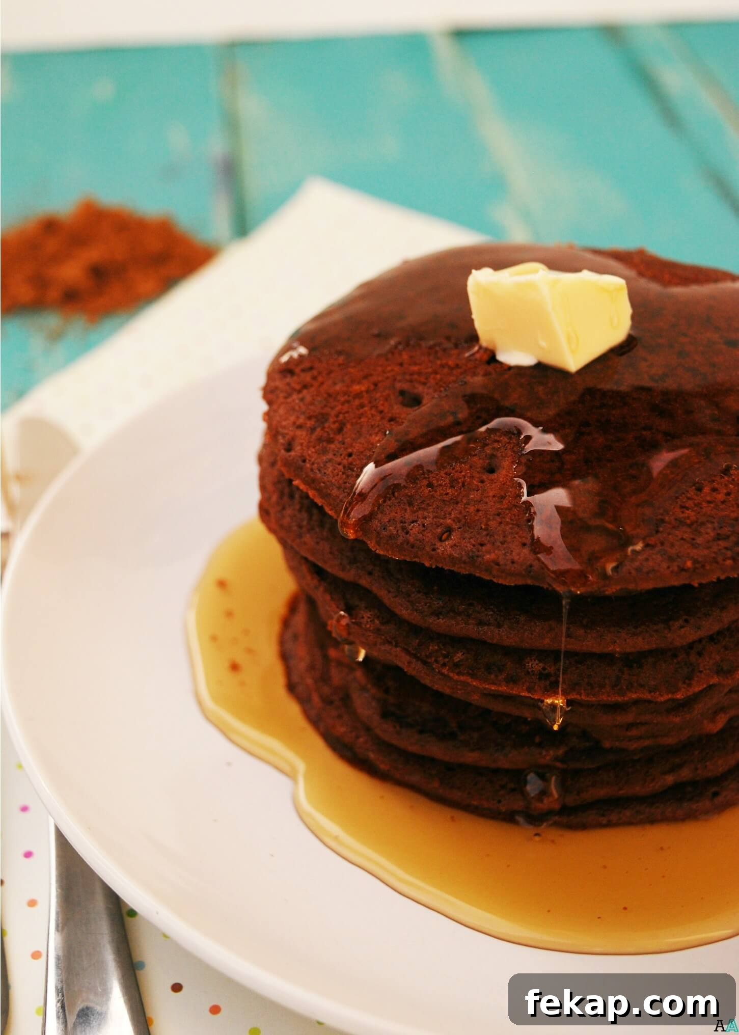 28 Gluten-Free Dairy-Free Brunch Recipes with Vegan Options 19 Chocolate Pancakes (GF, DF, Egg, Soy, Peanut/Tree nut Free, Top 8 Free, Vegan) copyright by Allergy Awesomeness