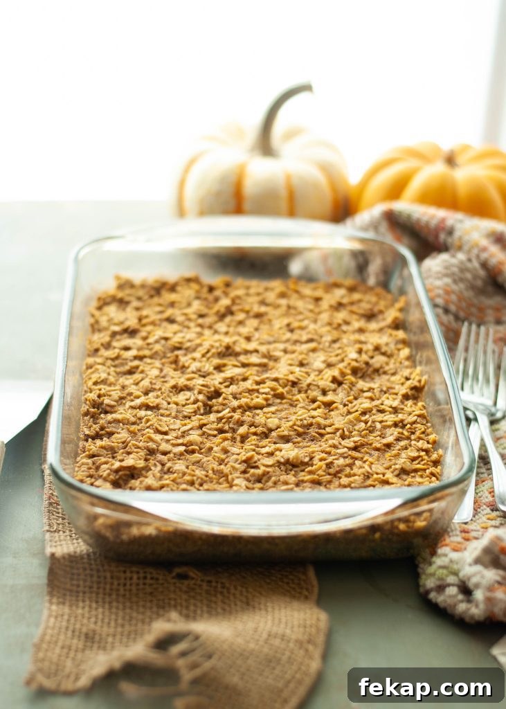 28 Gluten-Free Dairy-Free Brunch Recipes with Vegan Options 21 vegan-pumpkin-baked-oatmeal-in-a-pan