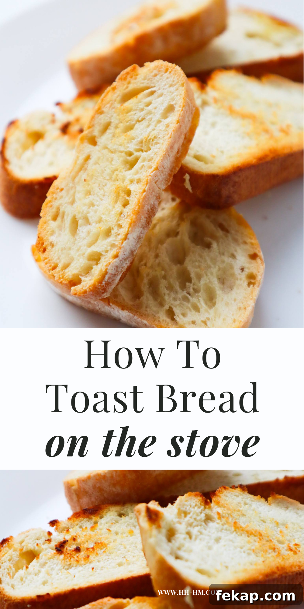 Stovetop Toast: How to Make Crispy Bread Without a Toaster 6 Learn how to toast bread on the stove and use it for sandwiches, on the side with your meals or spread delicious things like hummus or tzatziki over it! To toast your bread this way you'll need the sliced bread, some olive oil or butter and a pan.