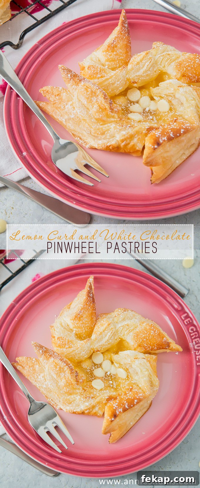 Lemon Curd and White Chocolate Pinwheel Pastries