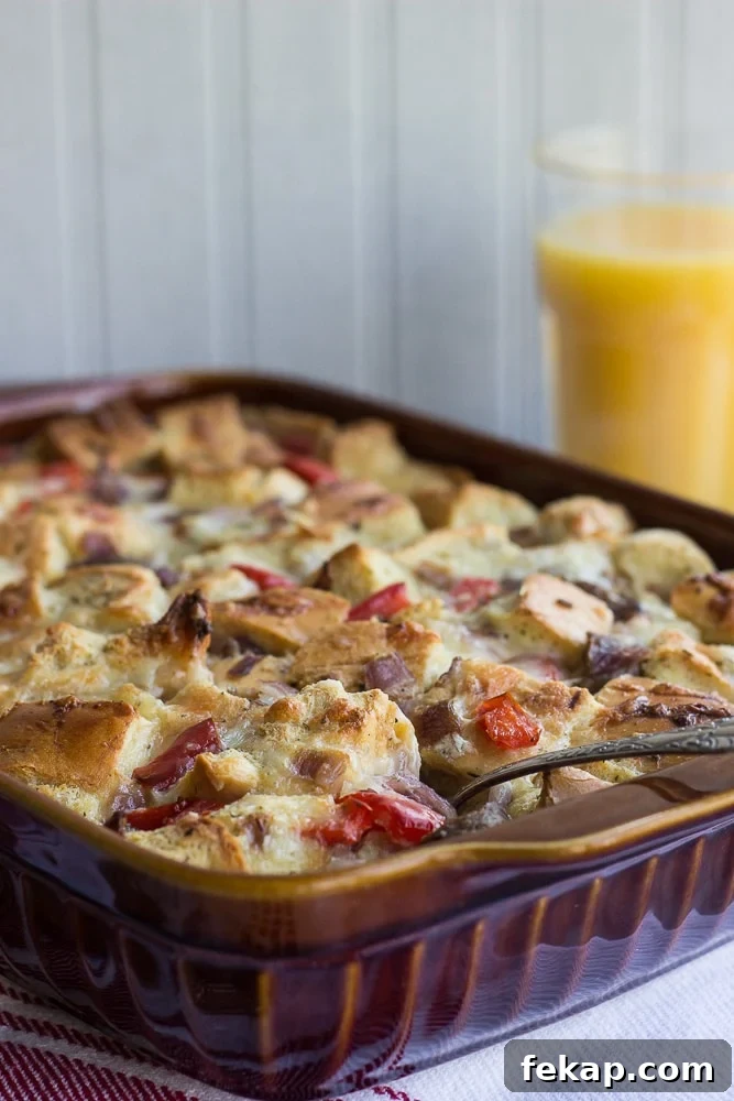 Savory Sausage, Red Pepper and Onion Breakfast Casserole 2 Sausage, Red Pepper and Onion Egg Bake