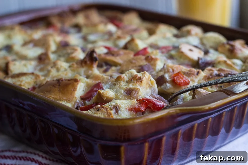 Savory Sausage, Red Pepper and Onion Breakfast Casserole 4 Sausage, Red Pepper and Onion Egg Bake
