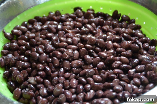 cooked black beans