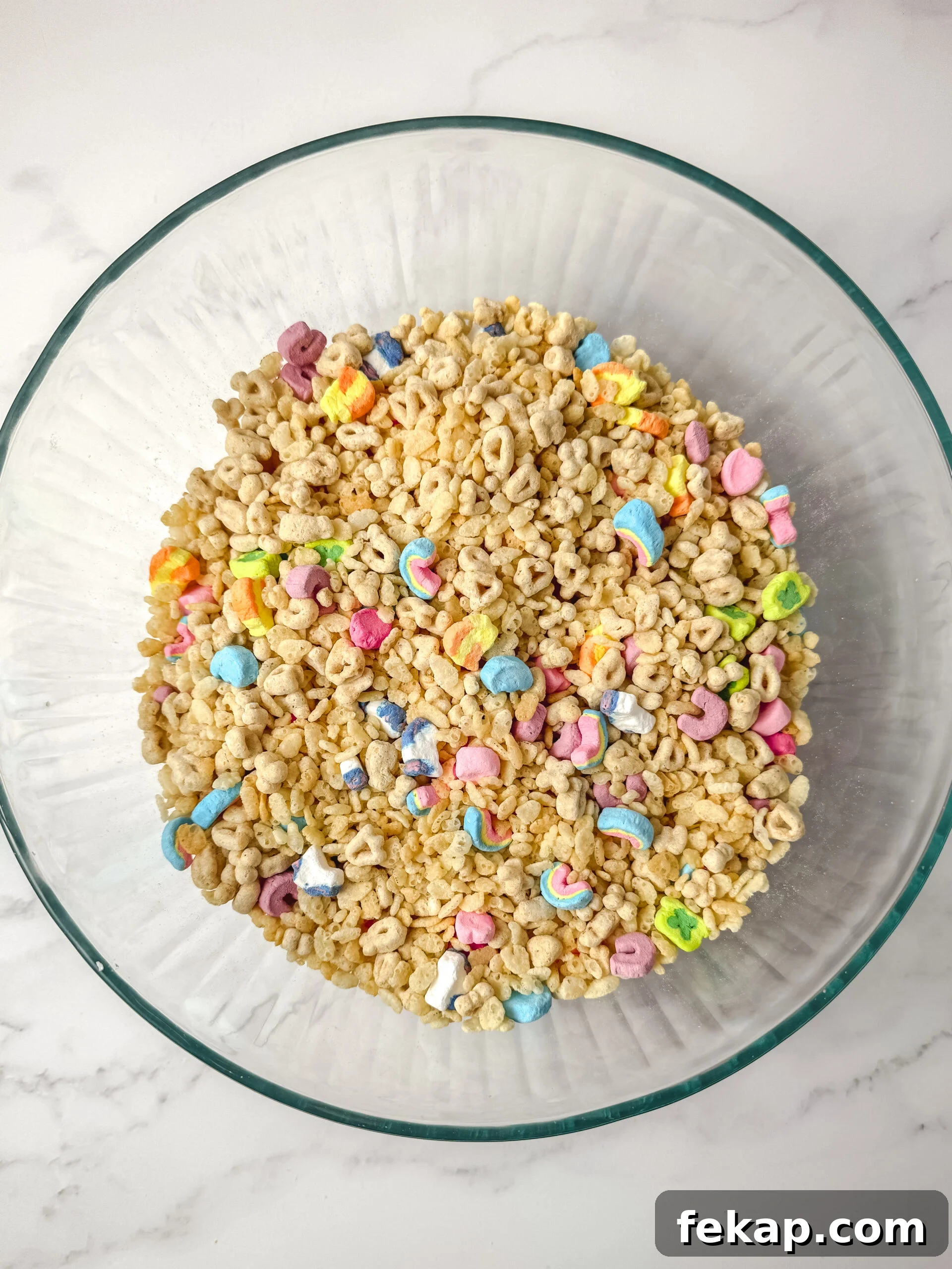 Lucky Charms Rice Krispie Treats Recipe 5 Cereal mixture