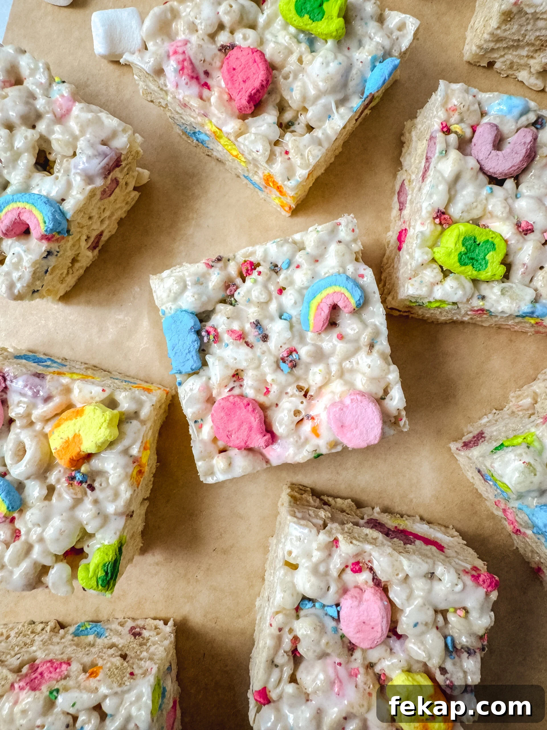 Lucky Charms Rice Krispie Treats Recipe 7 Finished Lucky Charms Krispie Treats
