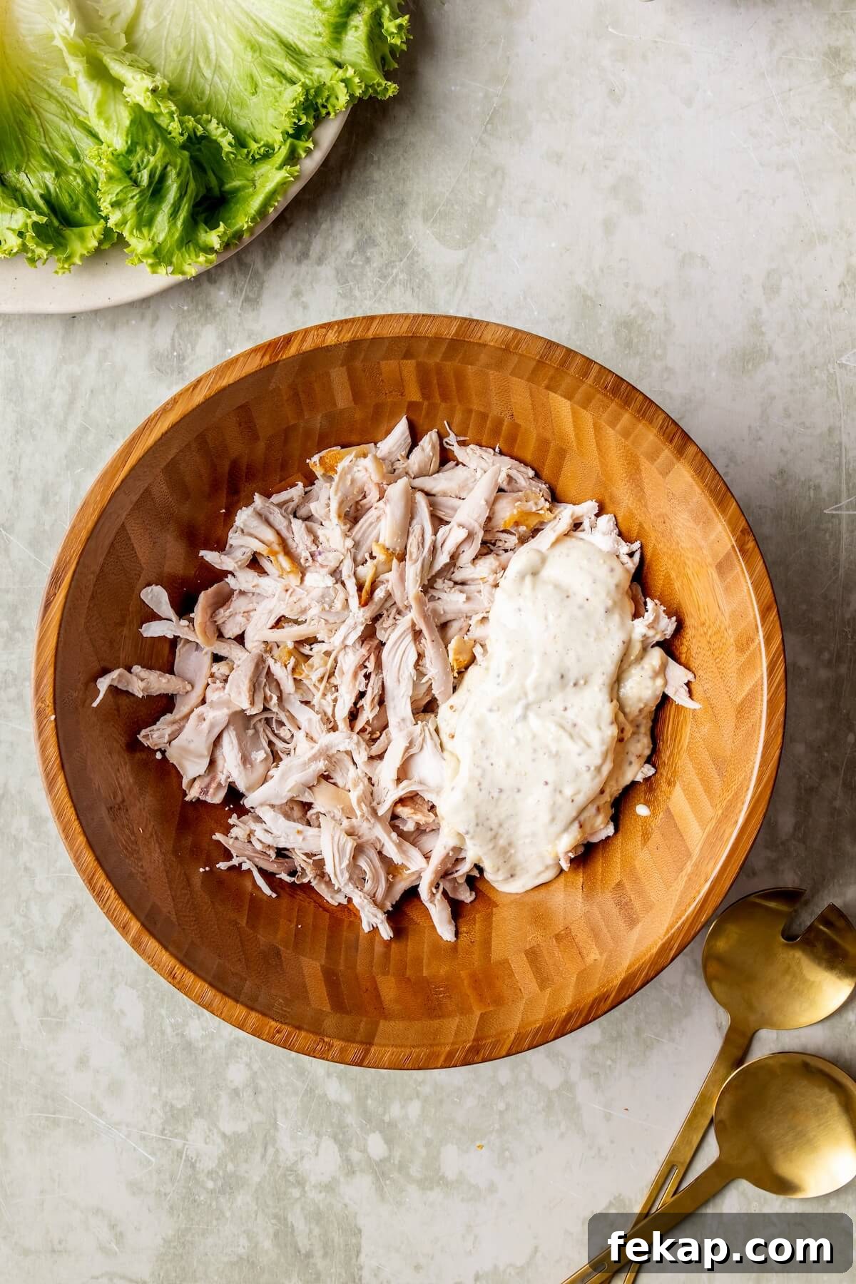 Rotisserie Chicken Caesar Lettuce Cups Recipe 7 Rotisserie Chicken Caesar Lettuce Cups Step 1 - Olivia Adriance