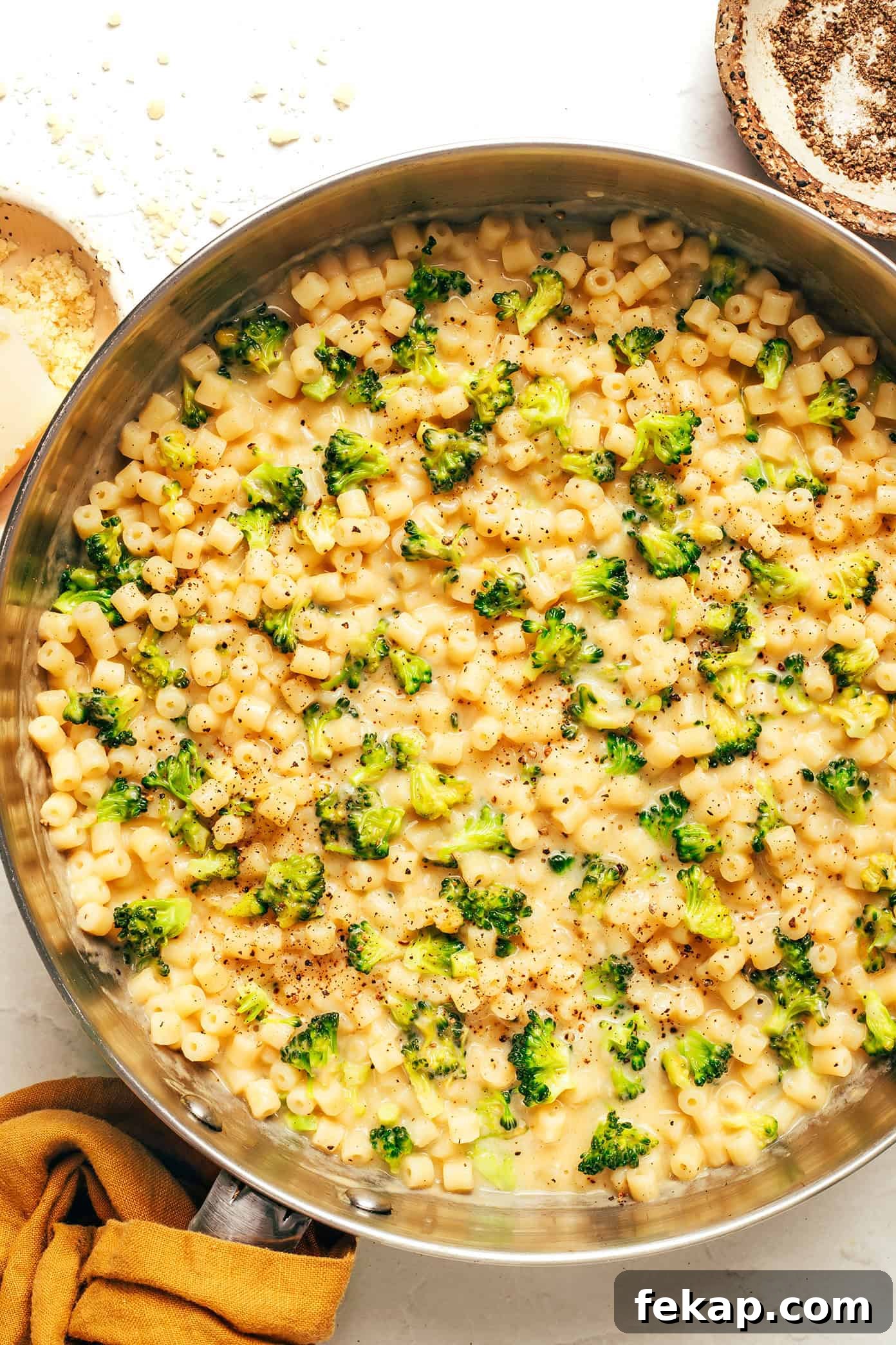 Creamy Broccoli Pasta Recipe with Garlic and Parmesan 13 Creamy broccoli pasta in a bowl