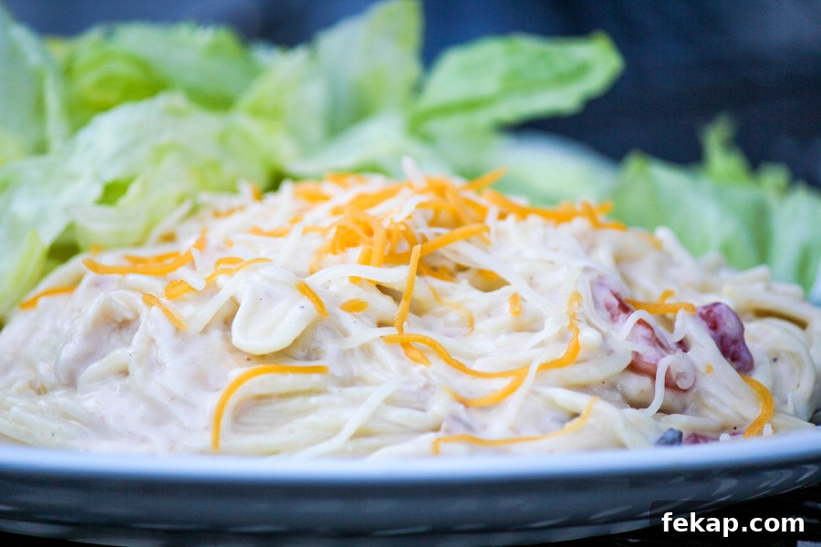 Crockpot Chicken Spaghetti