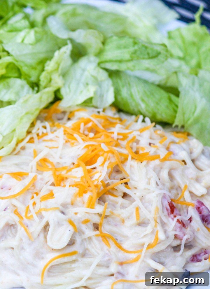 Crockpot Chicken Spaghetti