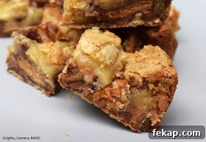 Peanut Butter Cup Blondies Recipe 5 Loaded Peanut Butter Cup Blondies with roasted peanuts and peanut butter chips
