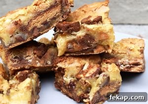 Peanut Butter Cup Blondies Recipe 6 Peanut Butter Cup Blondies made with white chocolate blondie batter