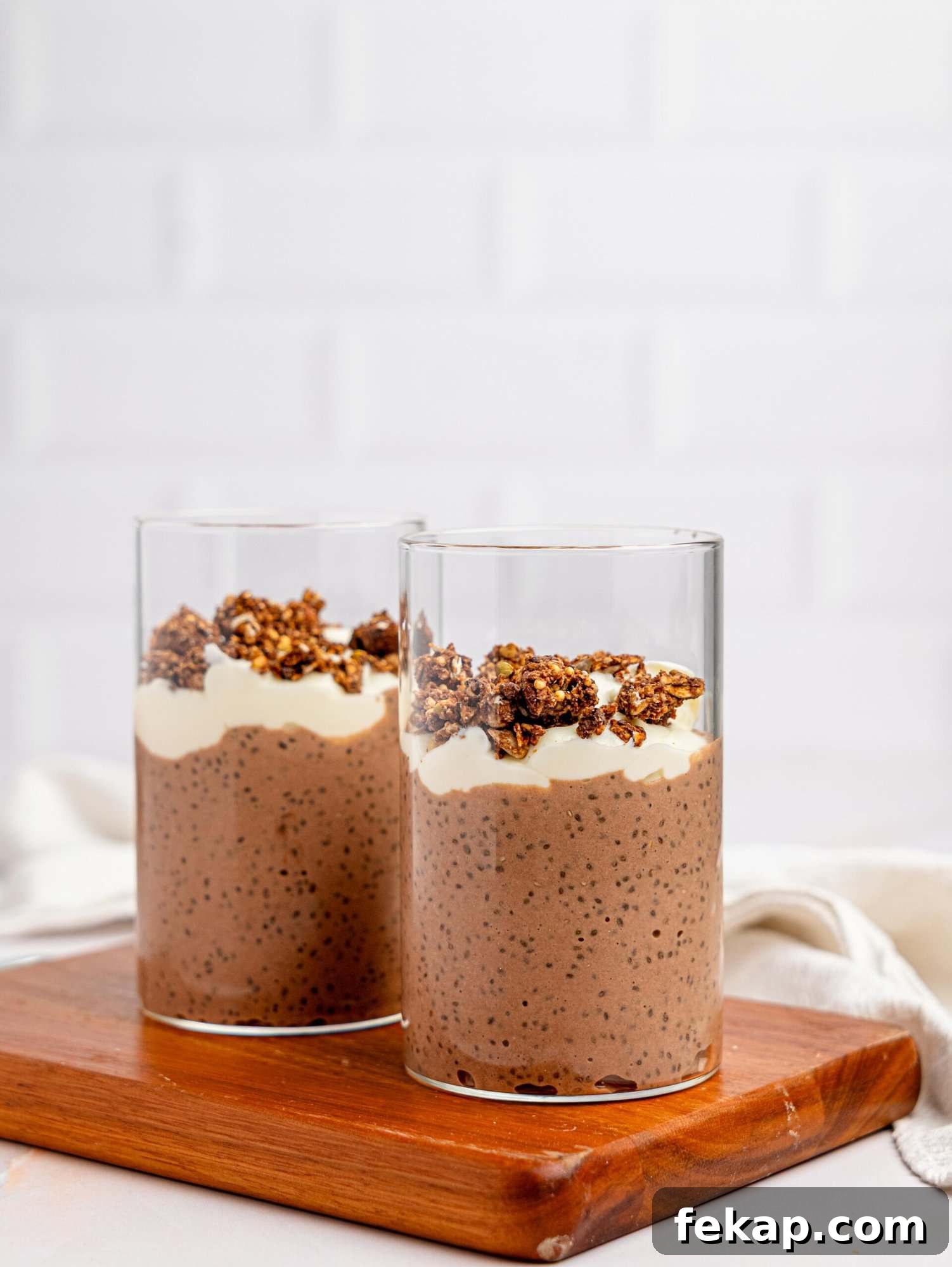 4-Ingredient High-Protein Chia Pudding 3 Meal-prep high protein chia pudding jars.