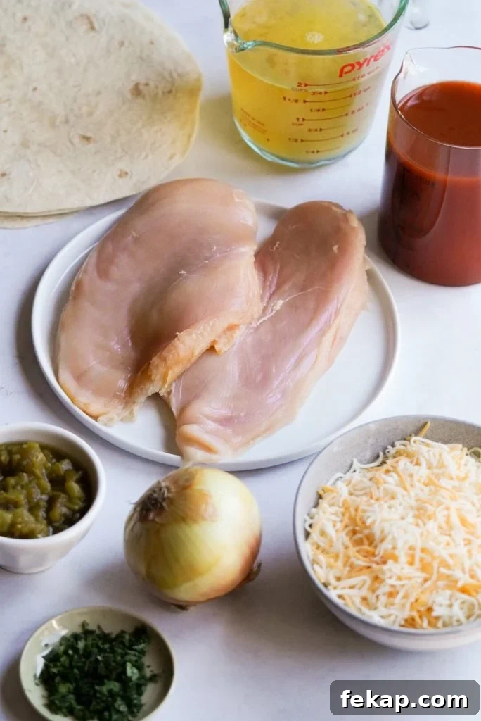 Cheesy Instant Pot Chicken Enchiladas Recipe 4 instant pot chicken enchilada ingredients