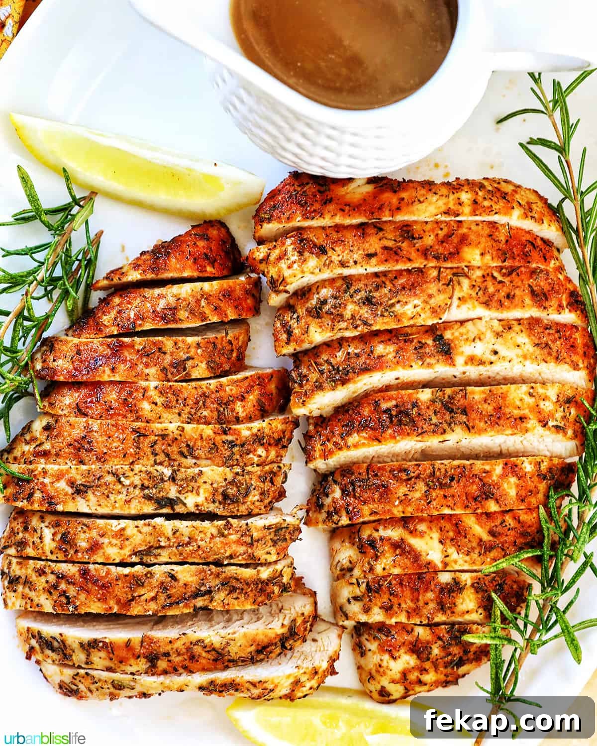 Air Fryer Turkey Tenderloin Recipe with Garlic Herb Rub 2 Sliced air fryer turkey tenderloin