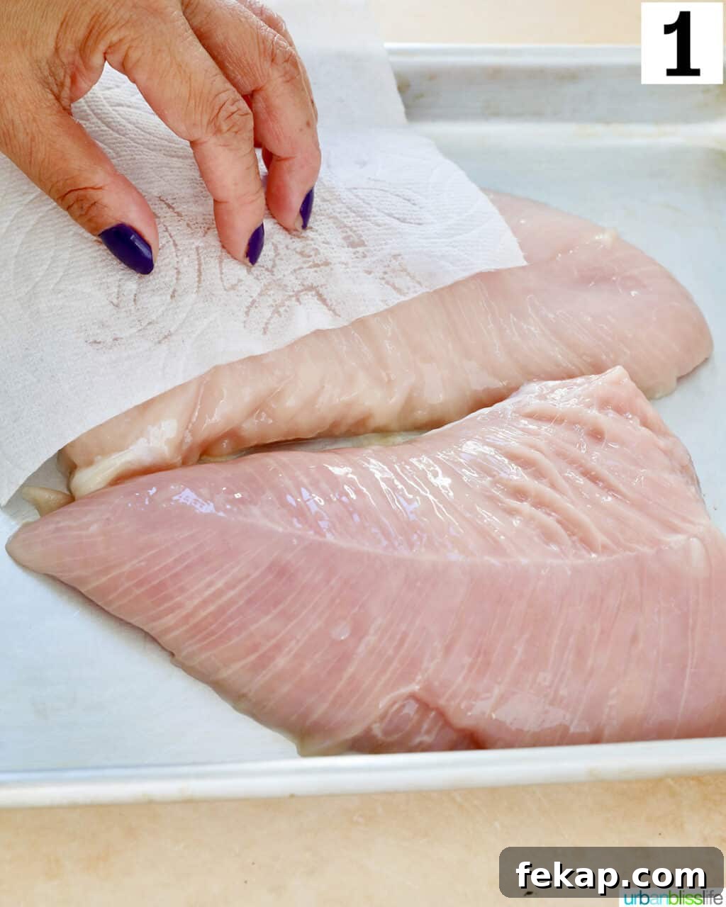 Air Fryer Turkey Tenderloin Recipe with Garlic Herb Rub 5 Patting turkey tenderloins dry with paper towels